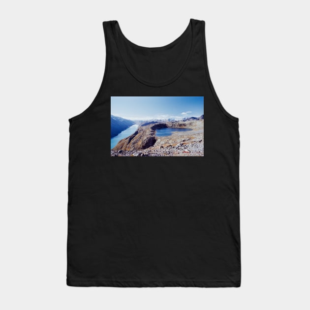 Lake and Peak Landscape in Scandinavian National Park (Norway) Tank Top by visualspectrum